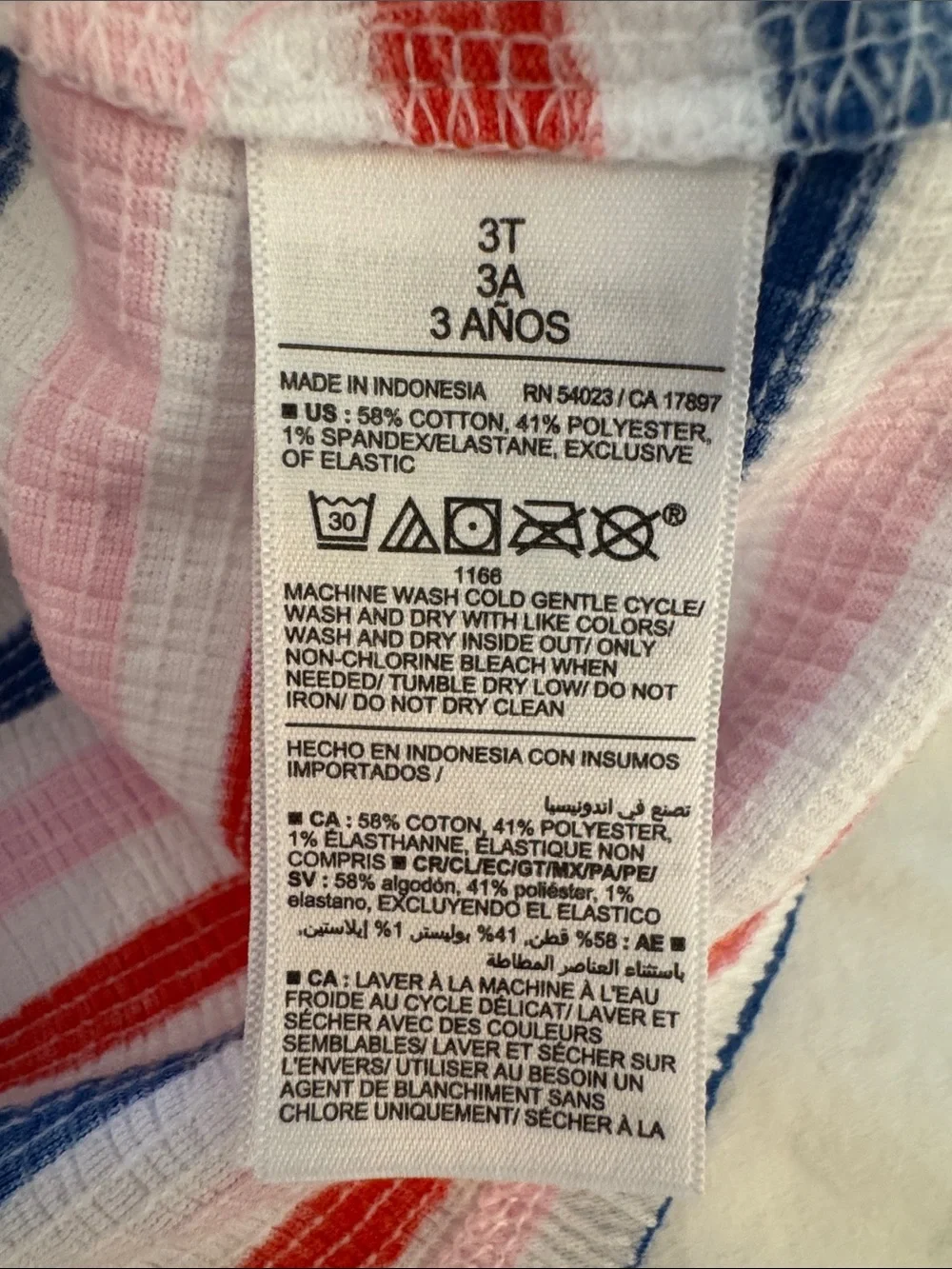 Old Navy Girls Red, Blue & Pink Striped Tank Top + Shorts Set